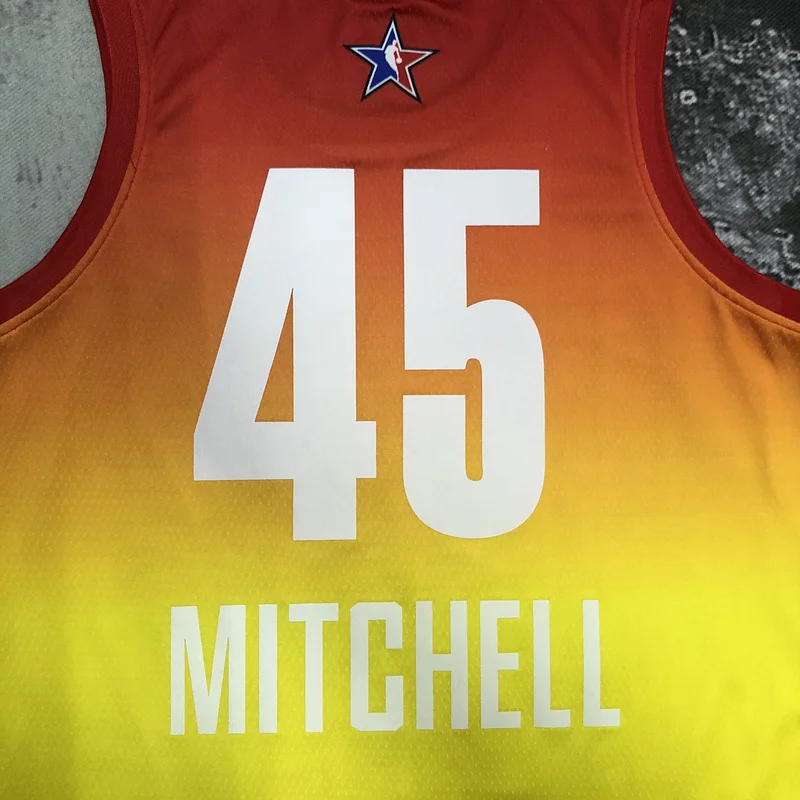 2023 All-Star Cleveland Cavaliers Basketball Jersey Yellow #45 MITCHELL