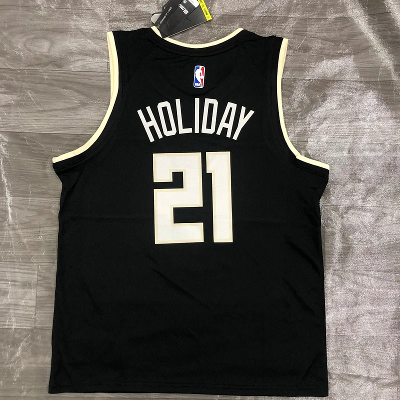 2021 Season NBA Milwaukee Bucks Basketball jersey Jordan #21 HOLIDAY