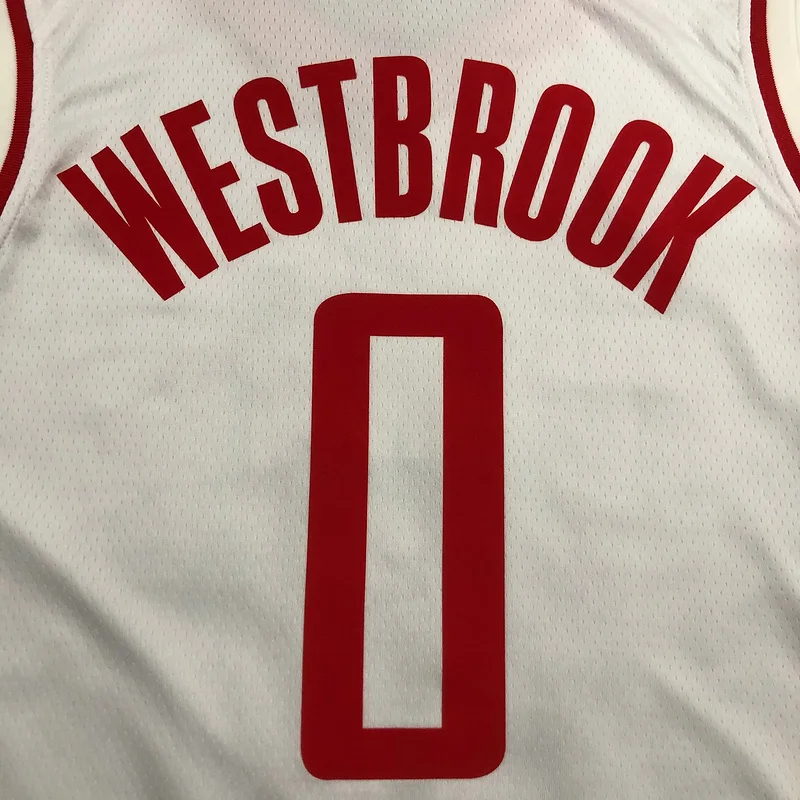 2021 Houston Rockets Basketball Jersey White #0 WESTBROOK