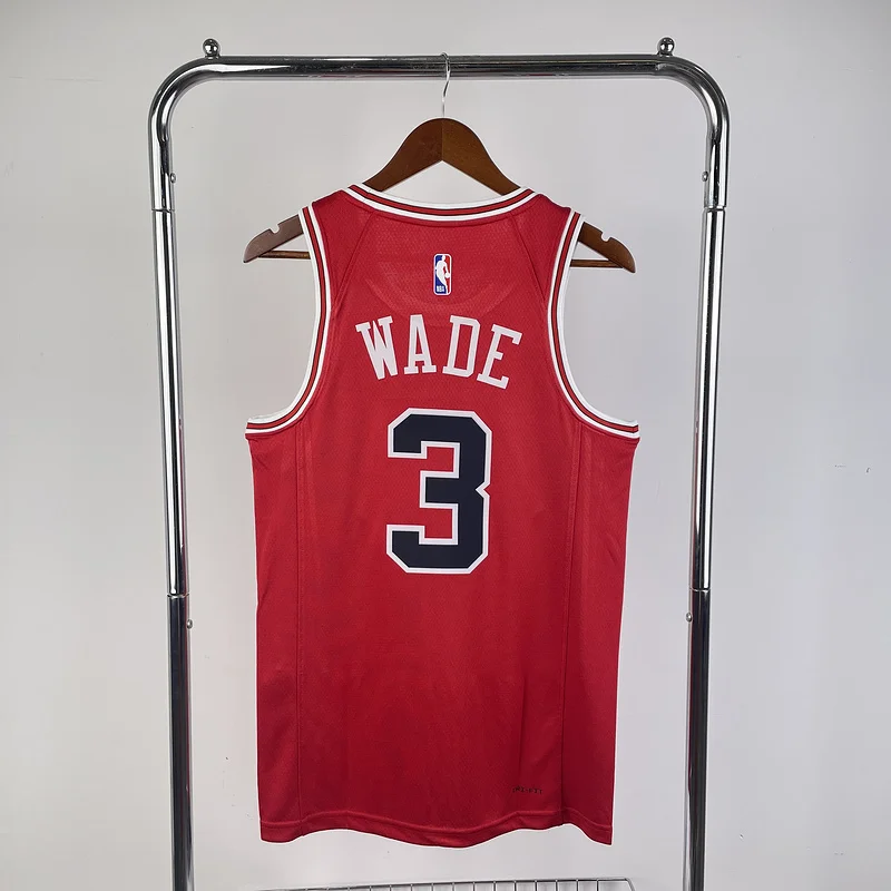 2023 Season NBA Chicago Bulls Basketball jersey red #3 WADE