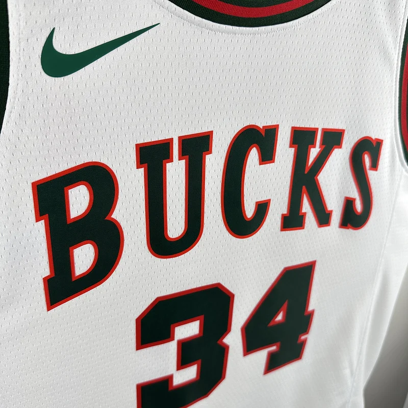 2018 Season NBA Milwaukee Bucks Basketball jersey Retro #34 Antetokounmpo