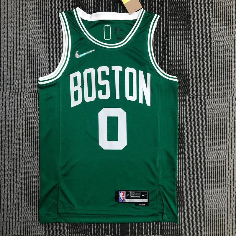 75th anniversary NBA Boston Celtics Basketball Jersey Green #0 TATUM