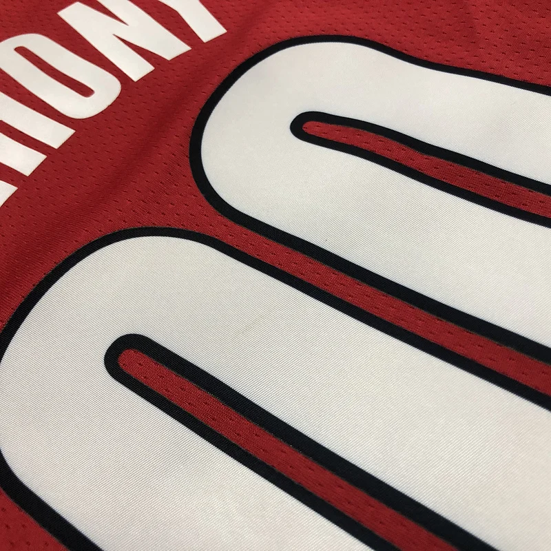 Portland Trail Blazers Basketball Jersey   Red   Jordan Style #00    ANTHONY