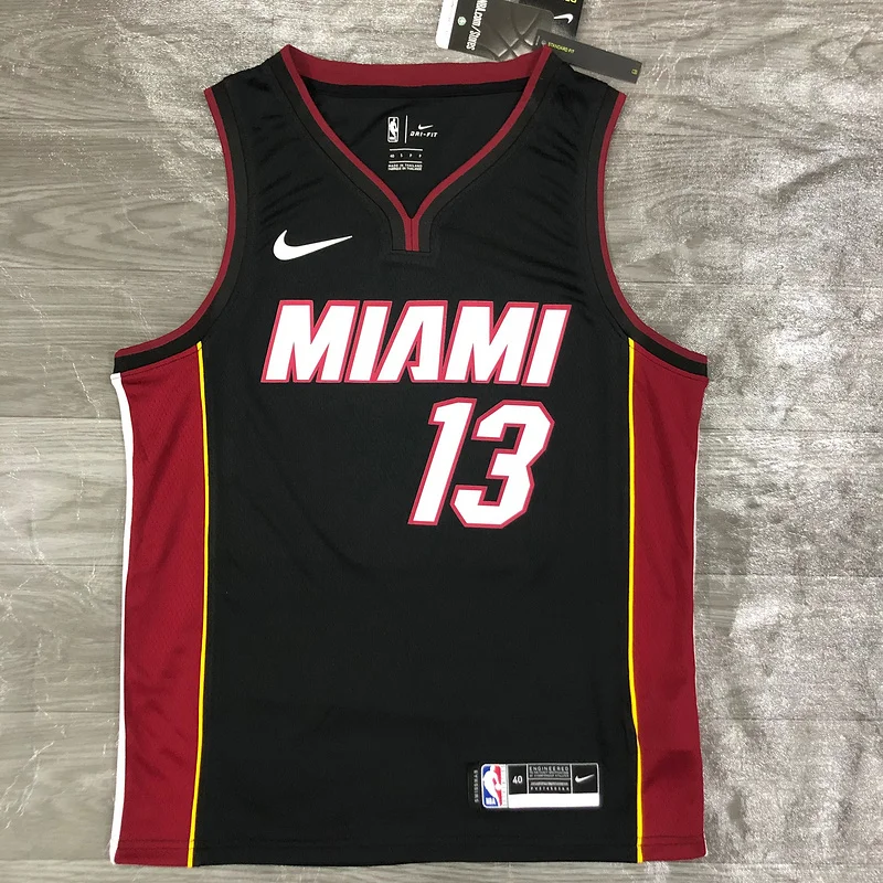 NBA Miami Heat basketball jersey V-neck Black #13 ADEBAYO