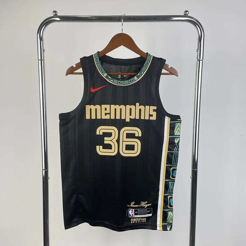 2023 Season NBA Memphis Grizzlies Basketball Jersey Black #36 SMART