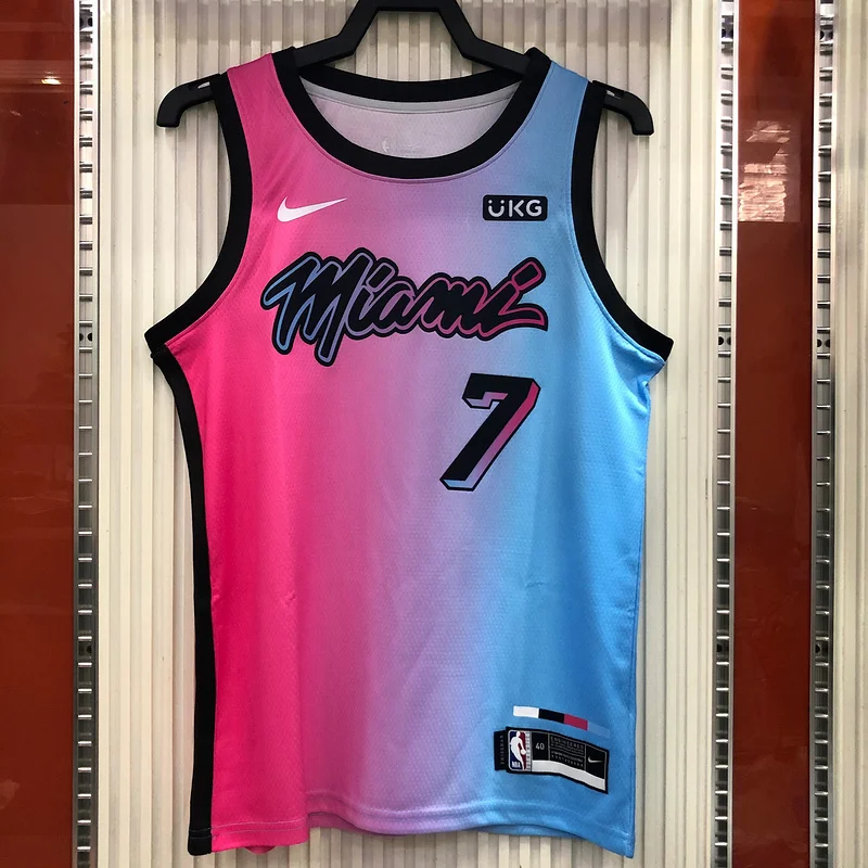 2021 Season NBA Miami Heat basketball jersey city version #7 DRAGIC