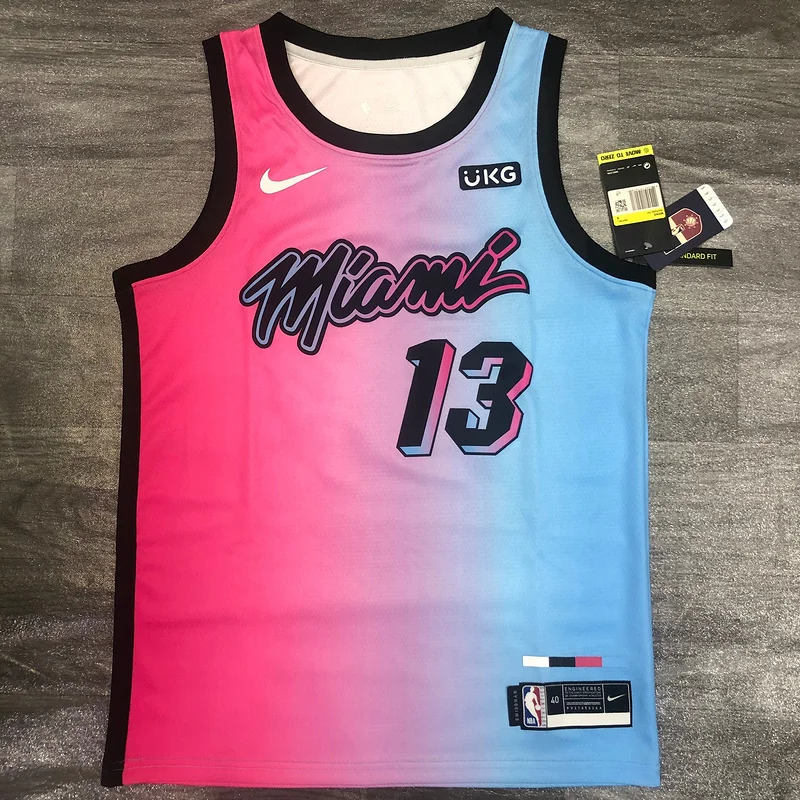 2021 Season NBA Miami Heat basketball jersey city version #13 ADEBAYO