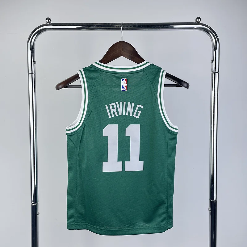 Youth kids Basketball Jersey Boston Celtics Green #11 IRVING