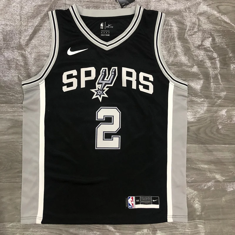 San Antonio Spurs Basketball Jersey Black #2 LEONARD