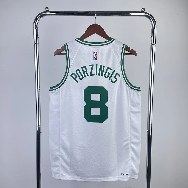 2023 Season NBA Boston Celtics Basketball Jersey White #8 PORZINGIS