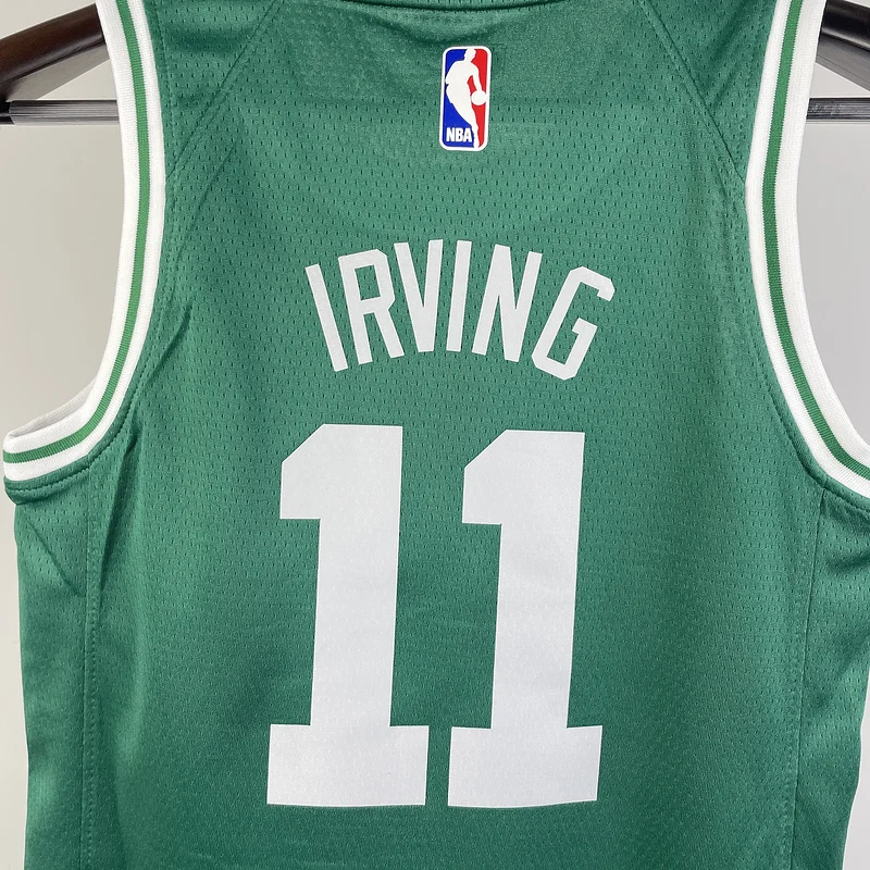 Youth kids Basketball Jersey Boston Celtics Green #11 IRVING