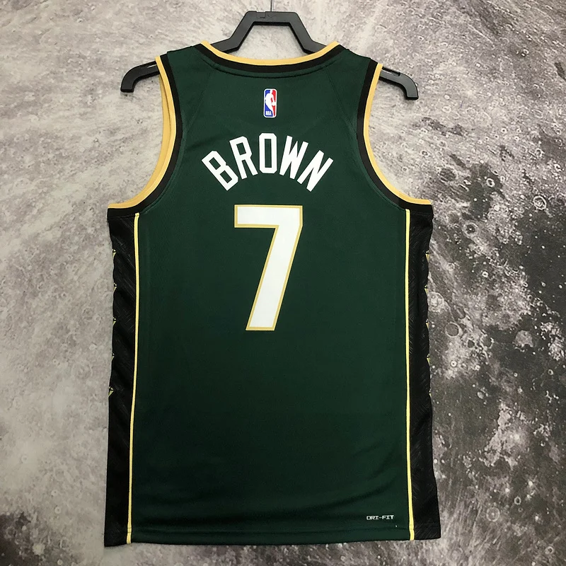 2023 Season NBA Boston Celtics Basketball Jersey city version #7 BROWN