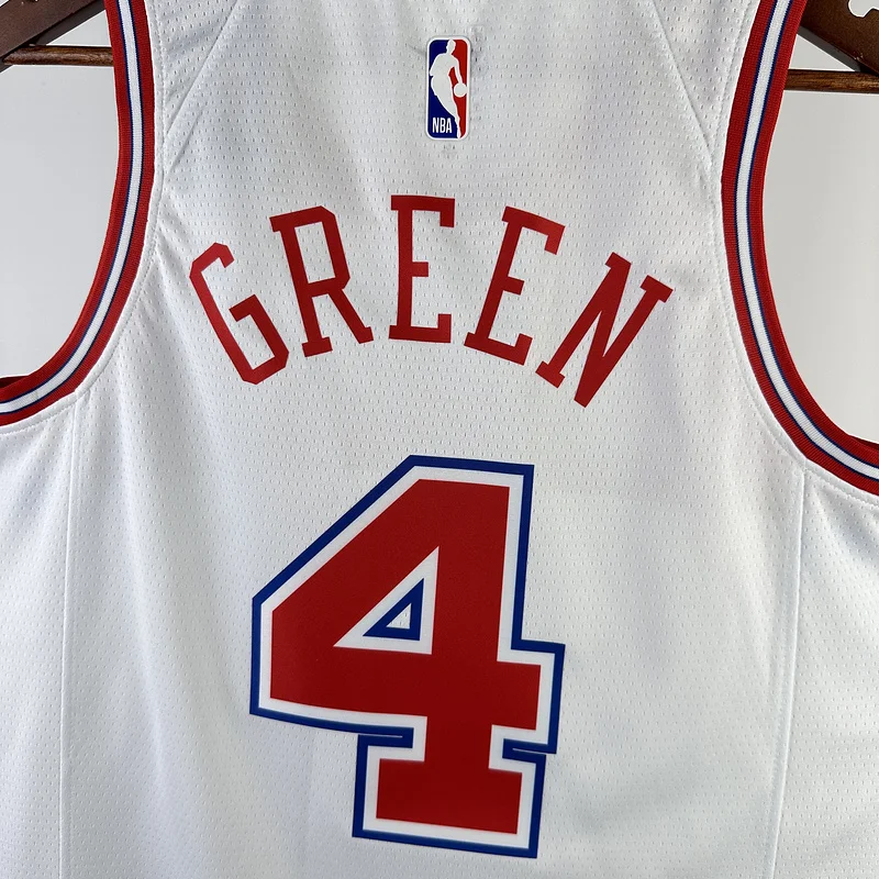 2024 Houston Rockets Basketball Jersey city version #4 GREEN