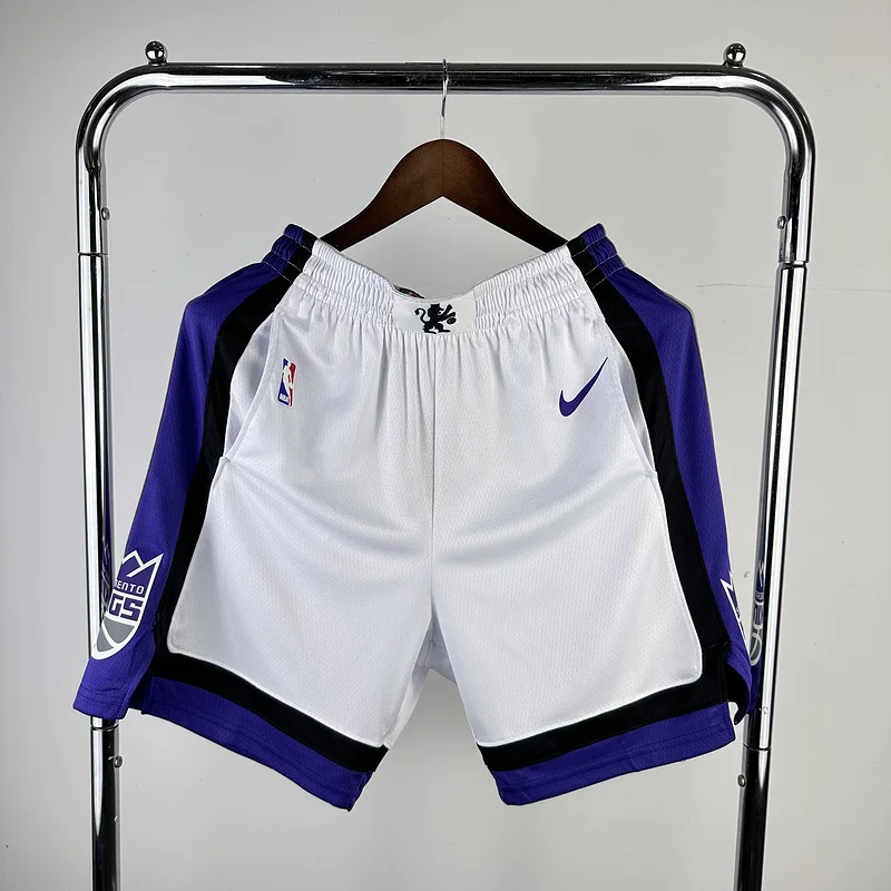 2024 Sacramento Kings Basketball Home White Shorts