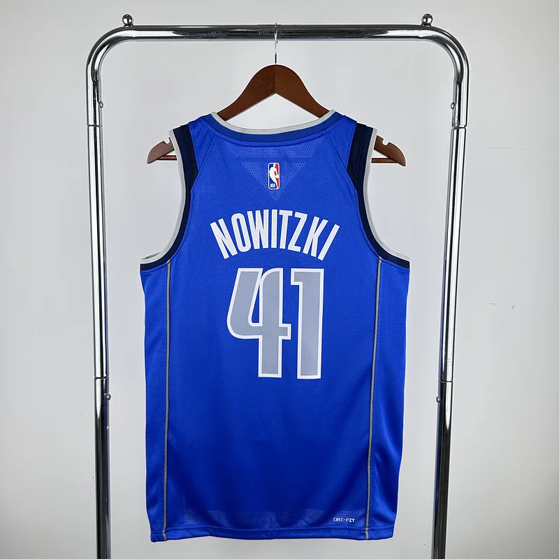 NBA Dallas Mavericks basketball jersey Blue Aawy #41 NOWITZKI