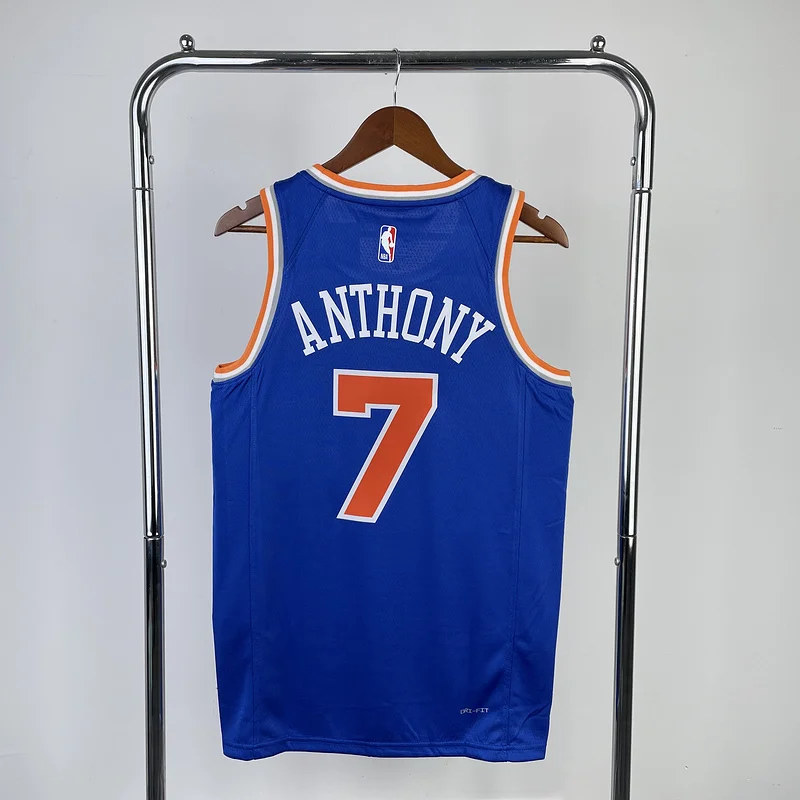 2023 New York Knicks Basketball Jersey Aawy Blue #7 ANTHONY