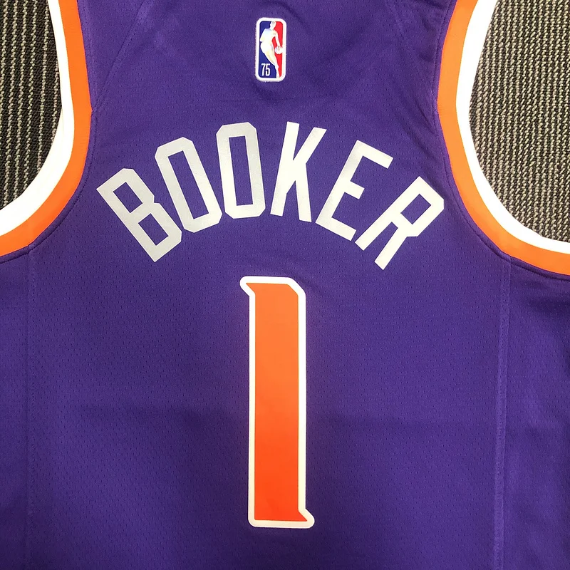 75th anniversary NBA Phoenix Suns Basketball jersey Purple #1 BOOKER