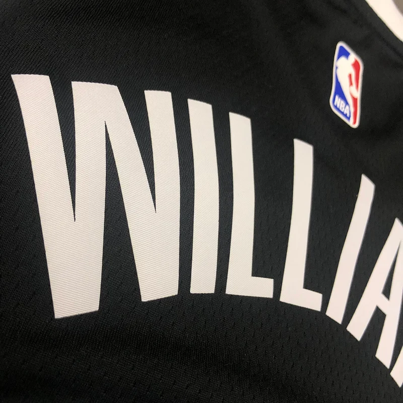 2021 Season NBA Los Angeles Clippers Basketball jersey  city version   Latin   Black  #23   WILLIAMS