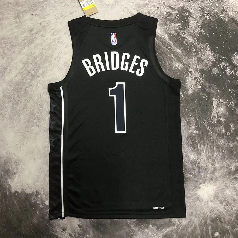 2023 Season Brooklyn Nets Basketball jersey Flyer style limited #1 BRIDGES