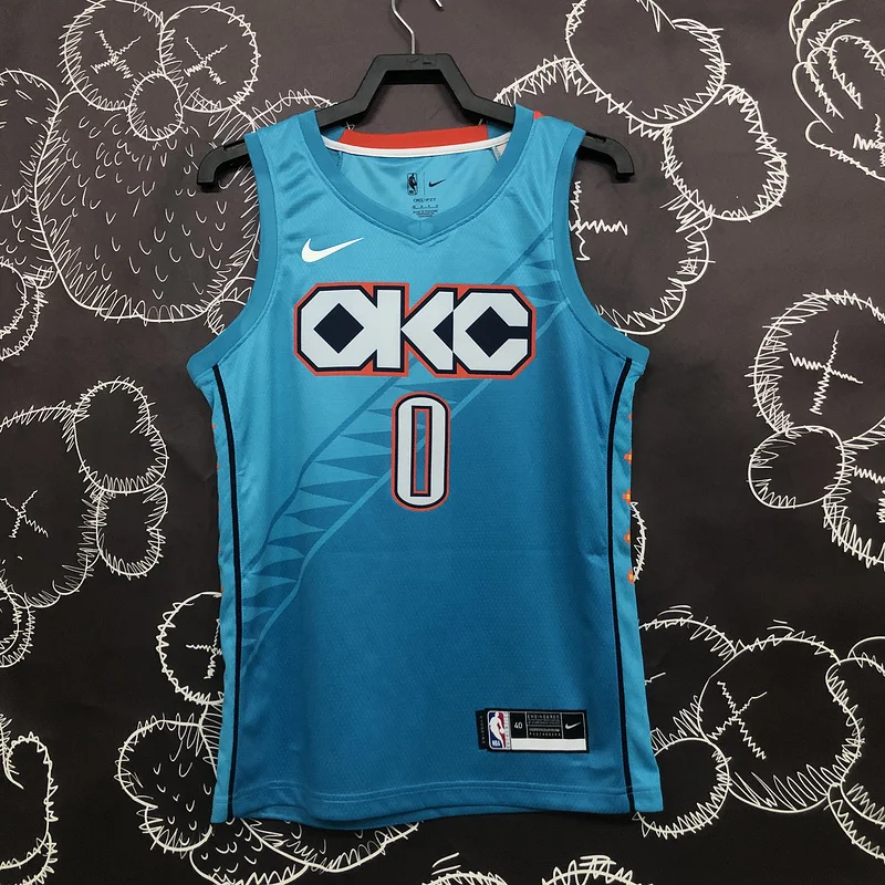 2019 NBA Oklahoma City Thunder Basketball Jersey city version #0 WESTBROOK