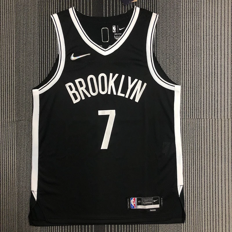 AU Player Version Brooklyn Nets Basketball jersey Black #7 DURANT