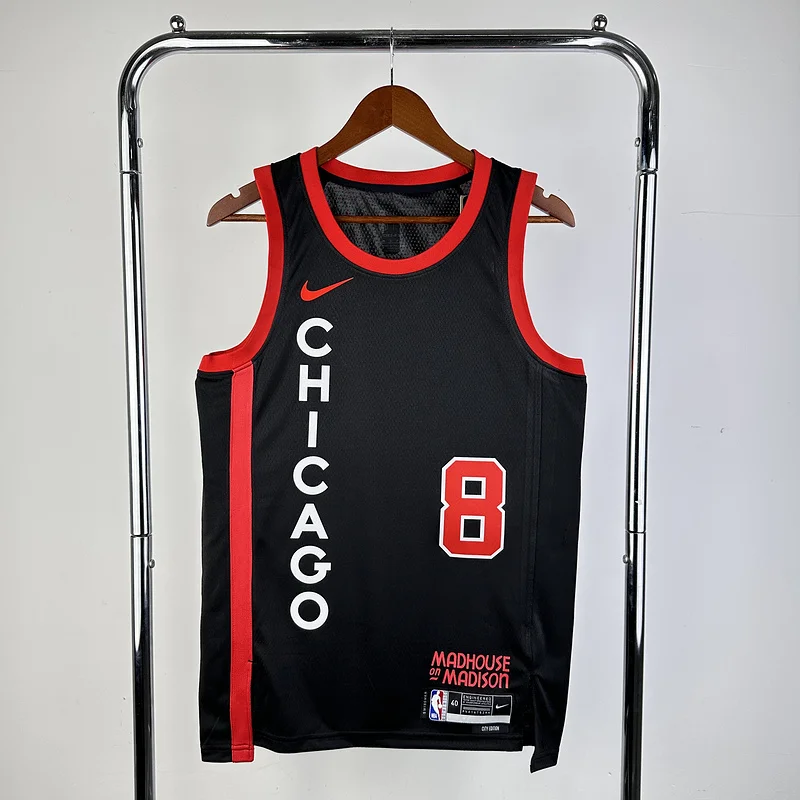 2024 Season NBA Chicago Bulls Basketball jersey City version #8 LAVINE