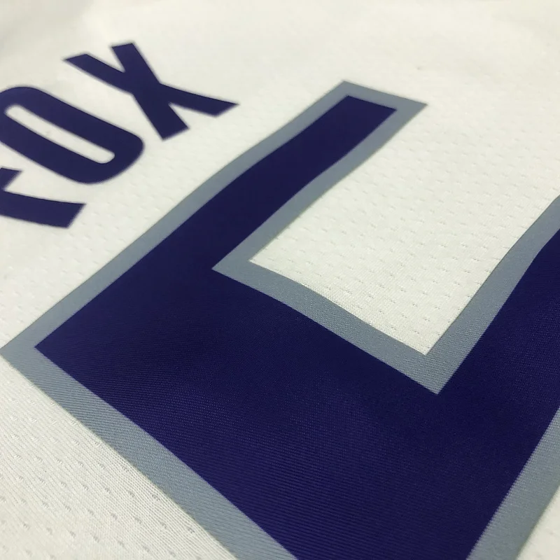 75th anniversary Sacramento Kings Basketball Jersey White #5 FOX