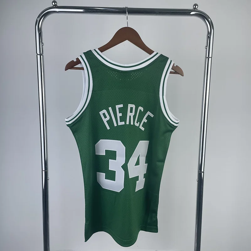 2007 2008 Season MN Hot Print Retro NBA Boston Celtics Basketball Jersey Green #34 PIERCE