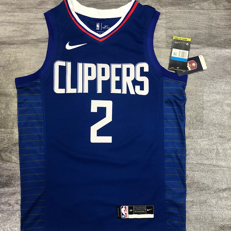 2020 Season NBA Los Angeles Clippers Basketball jersey  limited   Blue  #2   LEONARD