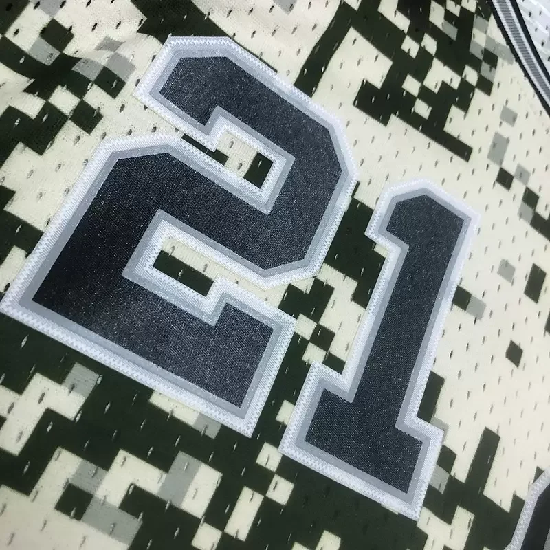 Mitchell Ness Hot Print Retro San Antonio Spurs Basketball Jersey 2013 2014 camouflage #21 DUNCAN