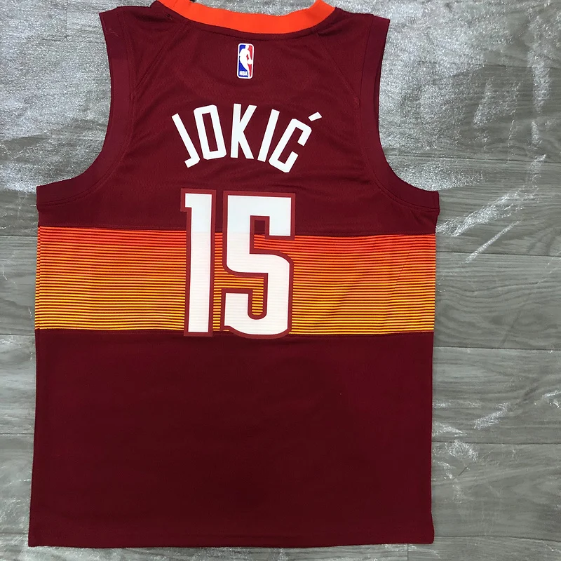 2021 Season NBA Denver Nuggets Basketball jersey city version #15 JOKIC