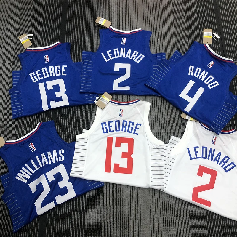 75th anniversary  NBA Los Angeles Clippers Basketball jersey   Blue  #4   RONDO