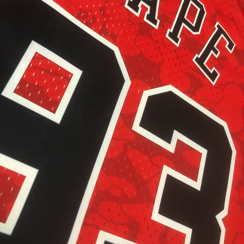 BAPE×M&N co-branded NBA Chicago Bulls Basketball jersey