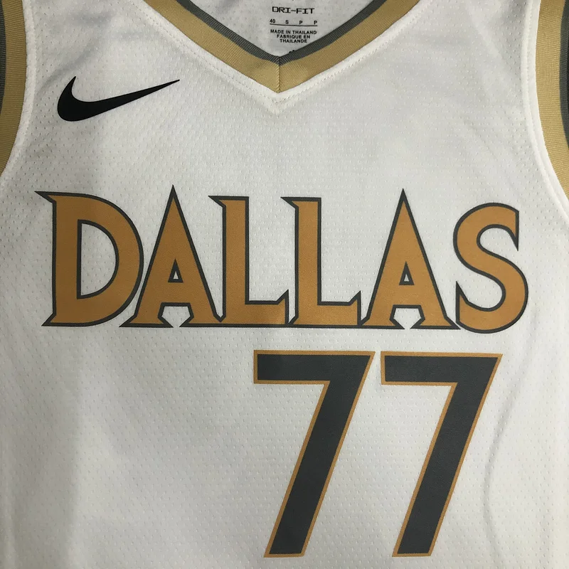 2020 Season NBA Dallas Mavericks basketball jersey city version #77 DONCIC