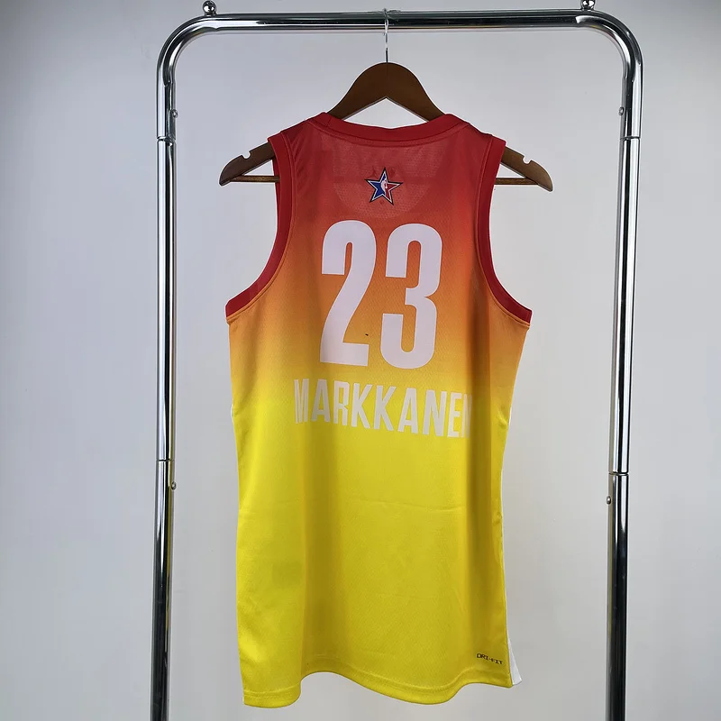 2023 All-Star Utah Jazz Basketball Jersey Yellow #23 MARKKANEN