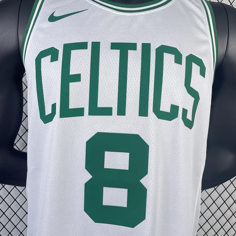 2023 Season NBA Boston Celtics Basketball Jersey White #8 PORZINGIS