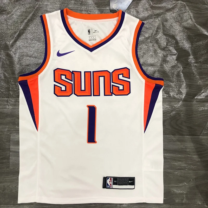 NBA Phoenix Suns Basketball jersey White #1 BOOKER