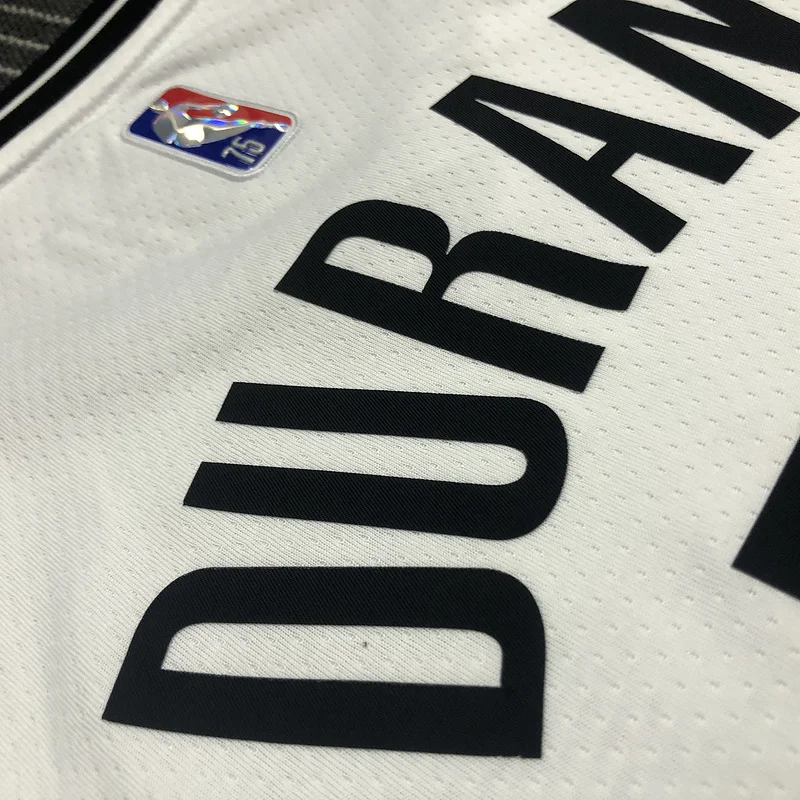 75th anniversary Brooklyn Nets Basketball jersey White #7 DURANT