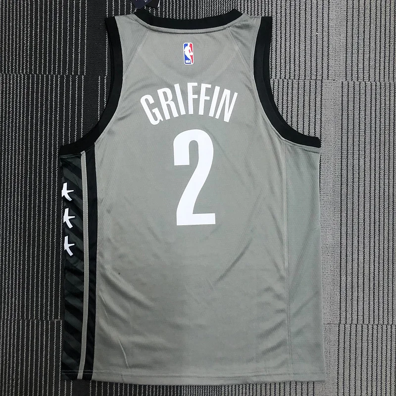 Brooklyn Nets Basketball jersey Flyer style gray #2 GRIFFIN