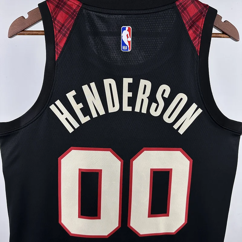 2024  Portland Trail Blazers Basketball Jersey   city version  #00   HENDERSON