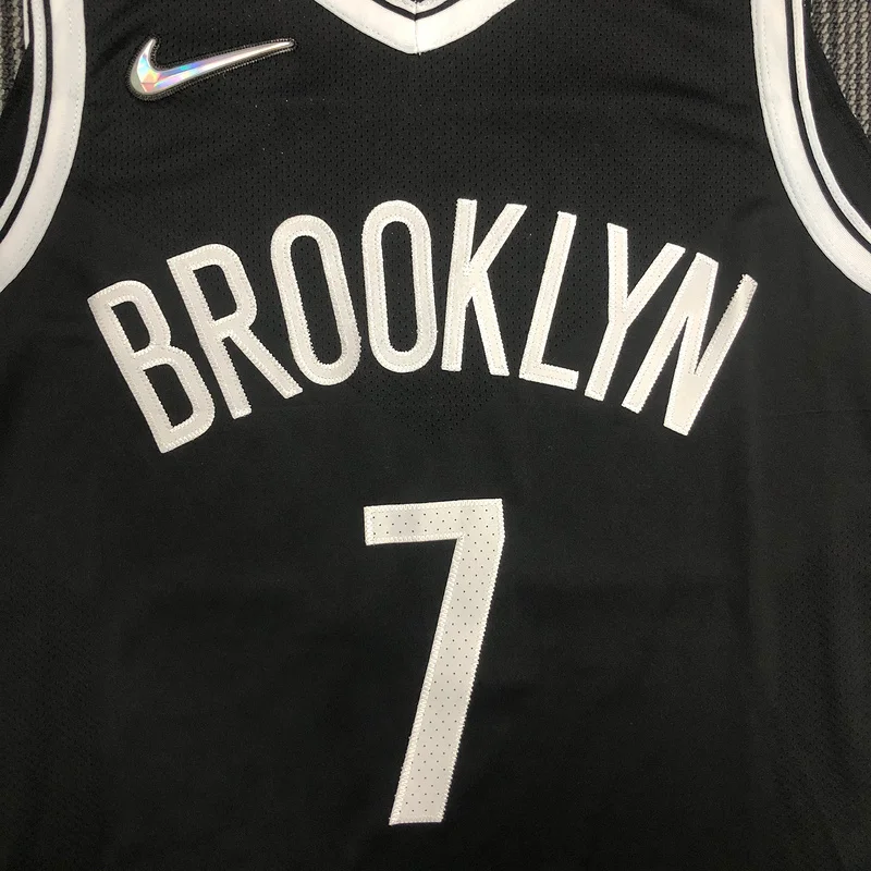 AU Player Version Brooklyn Nets Basketball jersey Black #7 DURANT