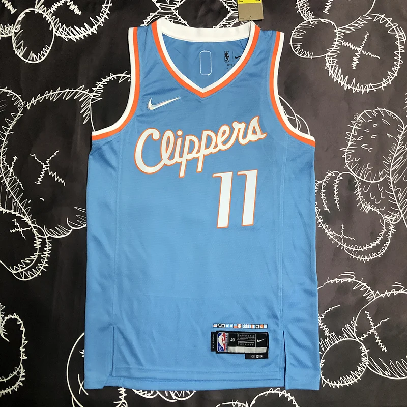 2022 Season    NBA Los Angeles Clippers Basketball jersey   city version  #11   WALL