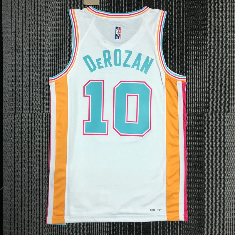 2022 San Antonio Spurs Basketball Jersey city version #10 DeROZAN