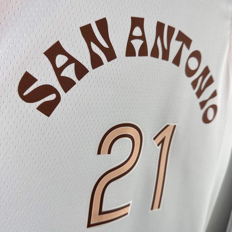 2024 San Antonio Spurs Basketball Jersey city version #21 DUNCAN