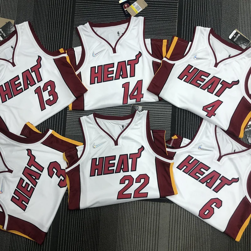 75th anniversary NBA Miami Heat basketball jersey White #6 JAMES