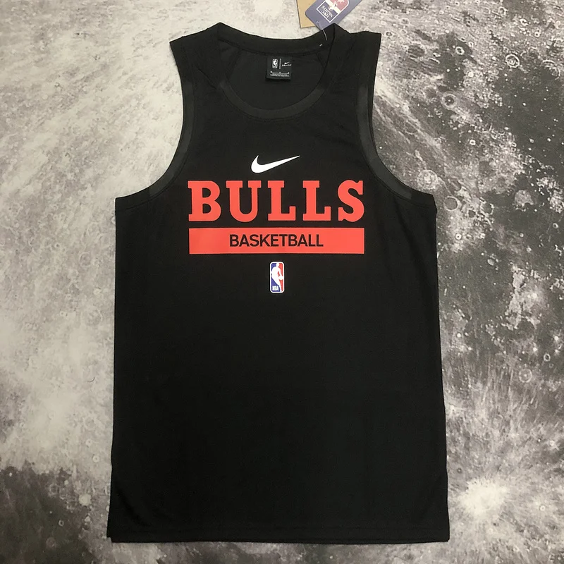 2023 Season NBA Chicago Bulls Basketball jersey black training vest