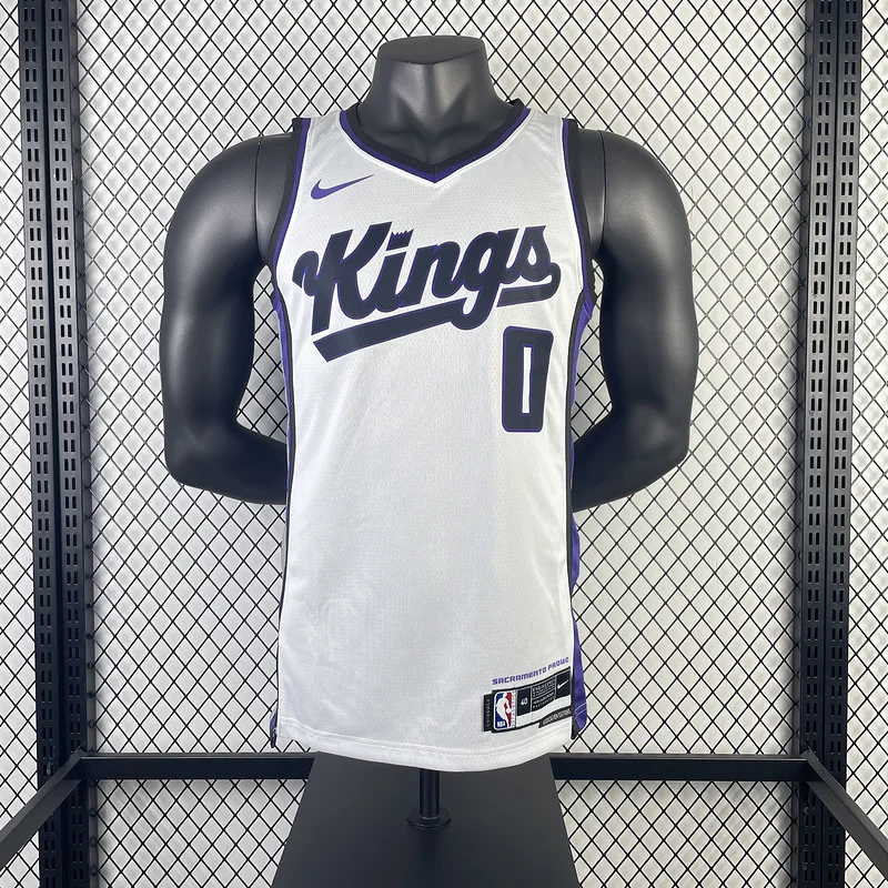 2024 Sacramento Kings Basketball Jersey Home White #0 MONK