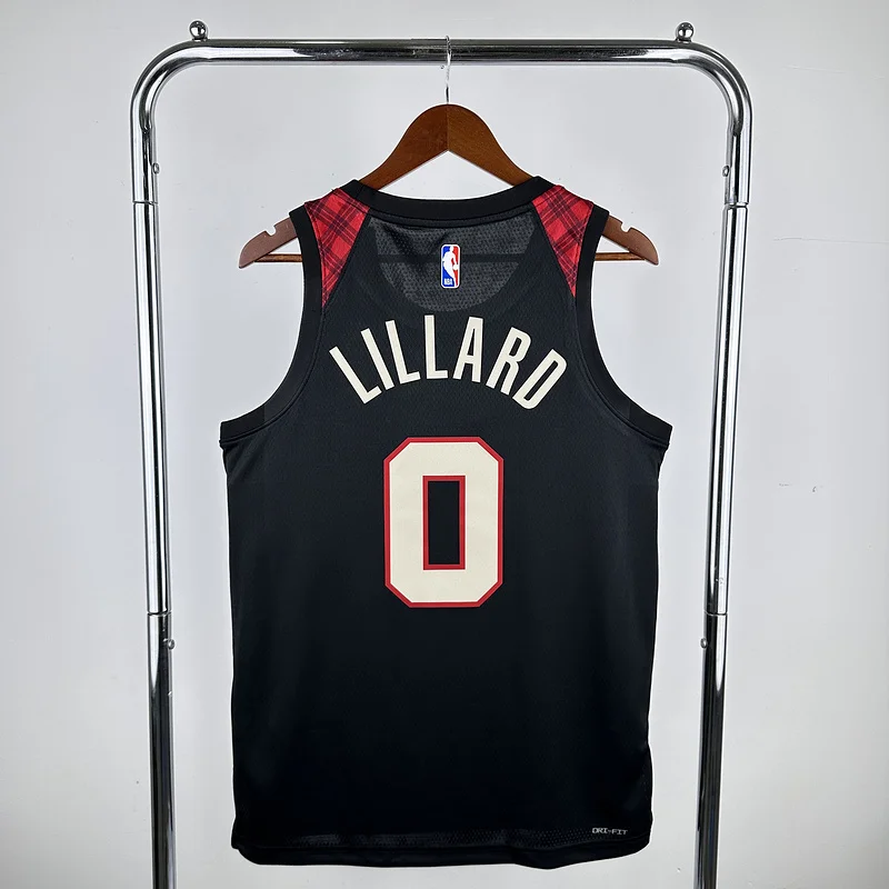 2024  Portland Trail Blazers Basketball Jersey   city version  #0   LILIARD