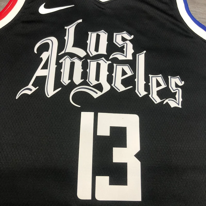 2021 Season NBA Los Angeles Clippers Basketball jersey  city version   Black  #13   GEORGE