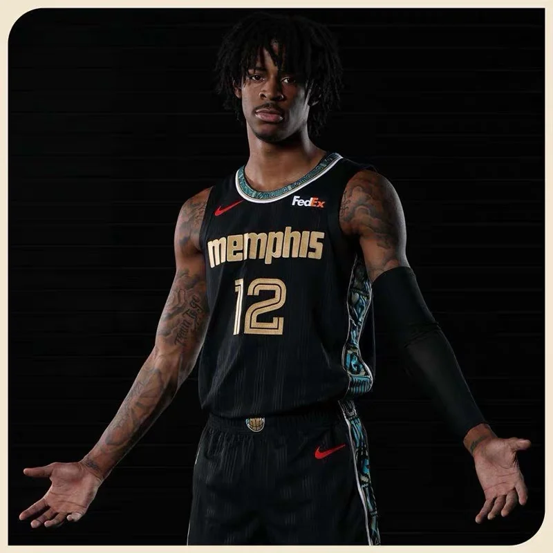 2021 Season NBA Memphis Grizzlies Basketball Jersey city version #12 MORANT